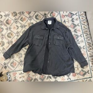 Aerie Lumberjane Waffle Shirt - Charcoal